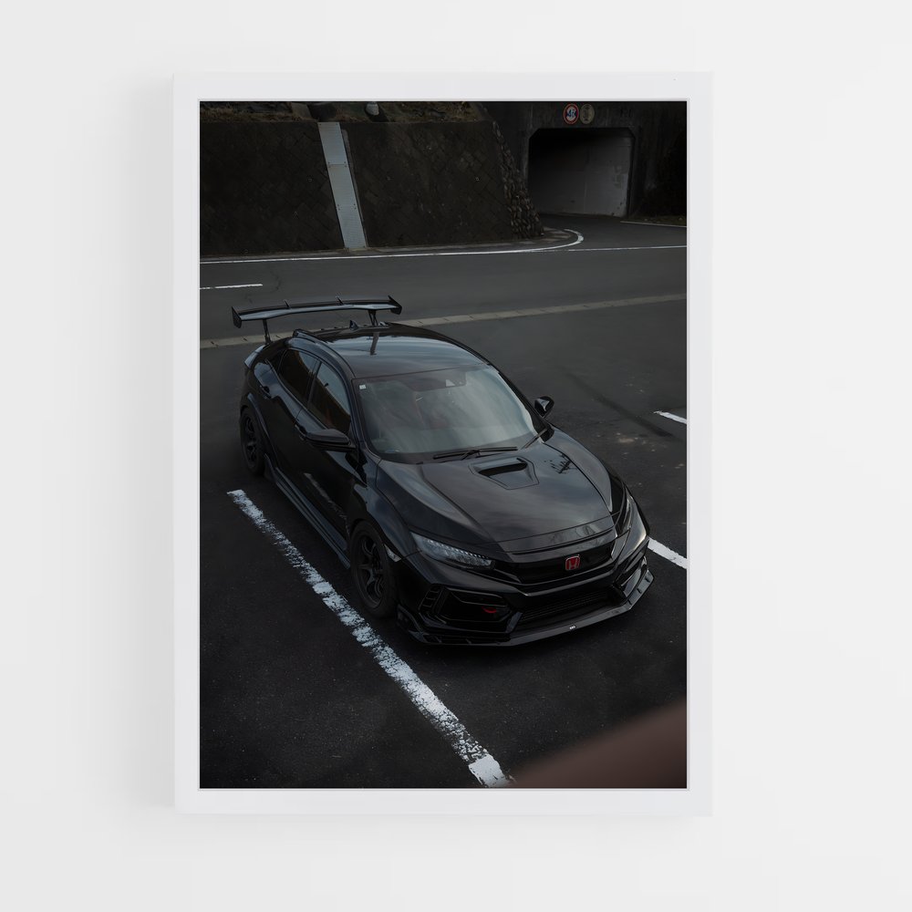 Poster Civic Noir – affiche Honda (vue 3)